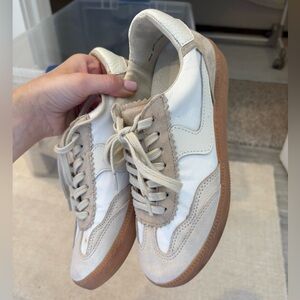 Dolce Vita White and Tan Sneakers